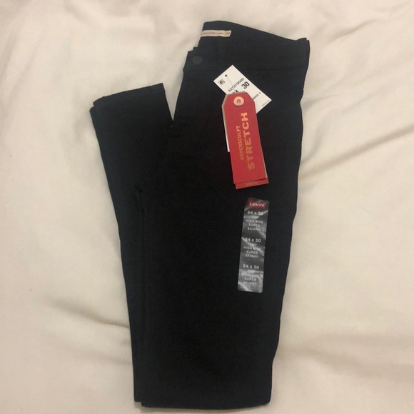 Levi's Denim - Levi’s 720 High Rose Super Skinny Black Jeans